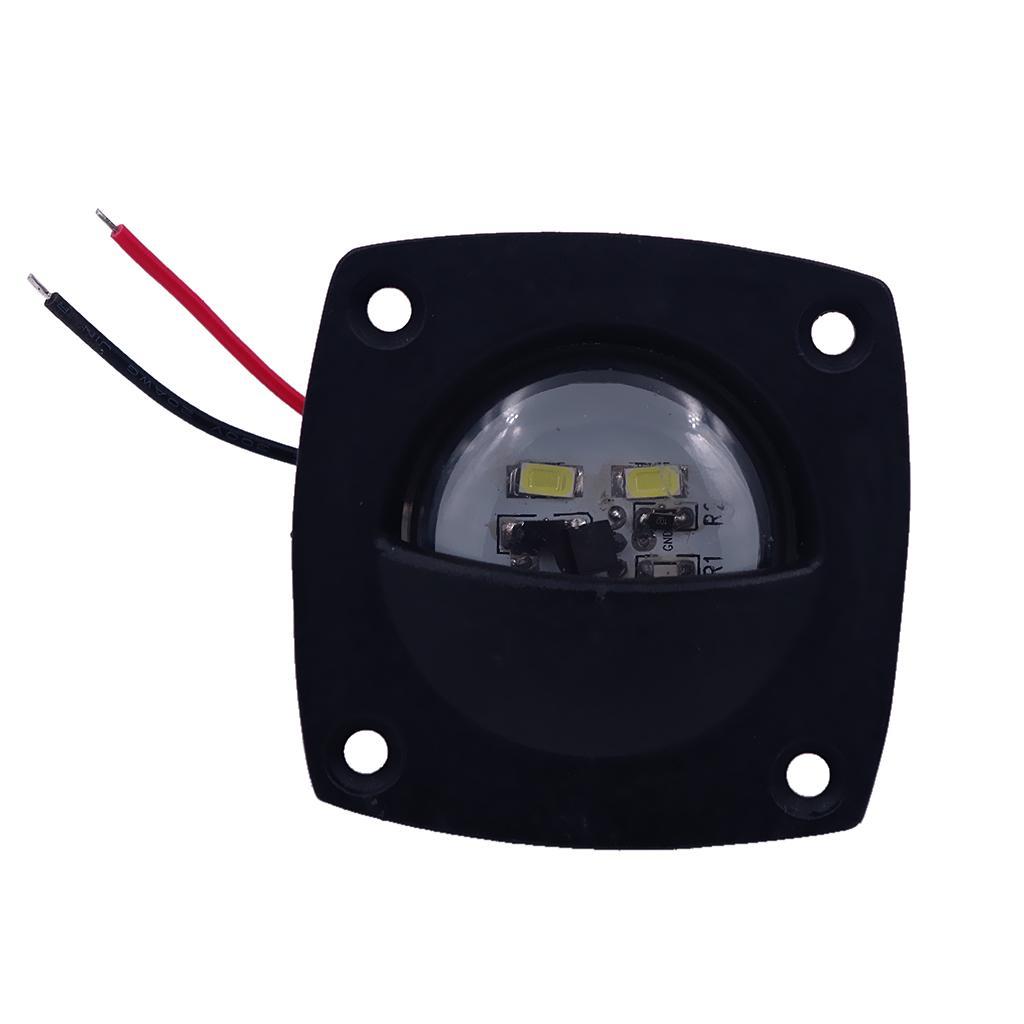 3X Marine/Boat LED Companion Way Courtesy Accent LED White Light Black Bezel