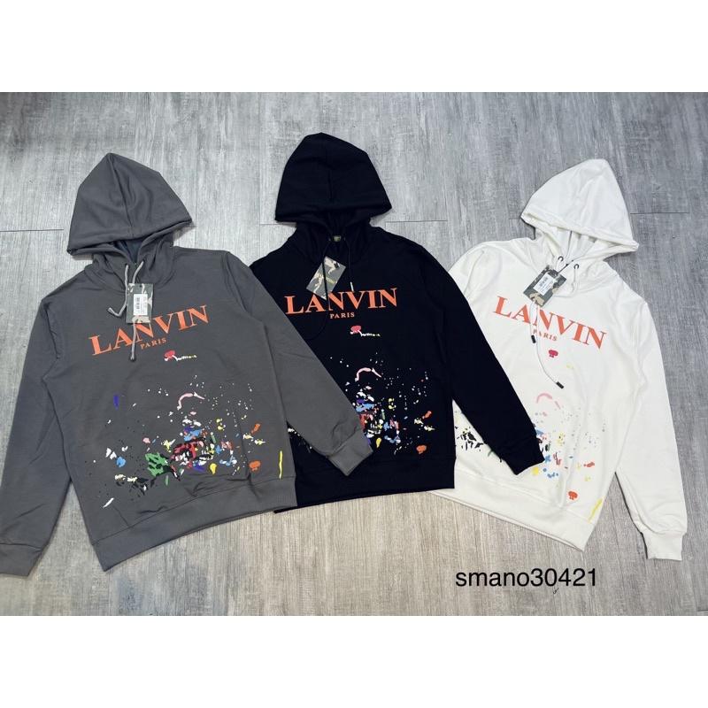 Áo nỉ Hoodie nam nữ LANVIN vẩy sơn siêu hot, kèm video ảnh thật