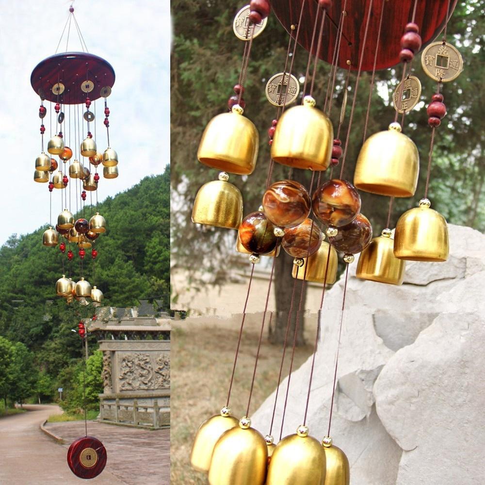 Chuông gió Đồng 10/13/ Bằng Gỗ gụ Đỏ Chuông, chuông phong thủy 206827 206828