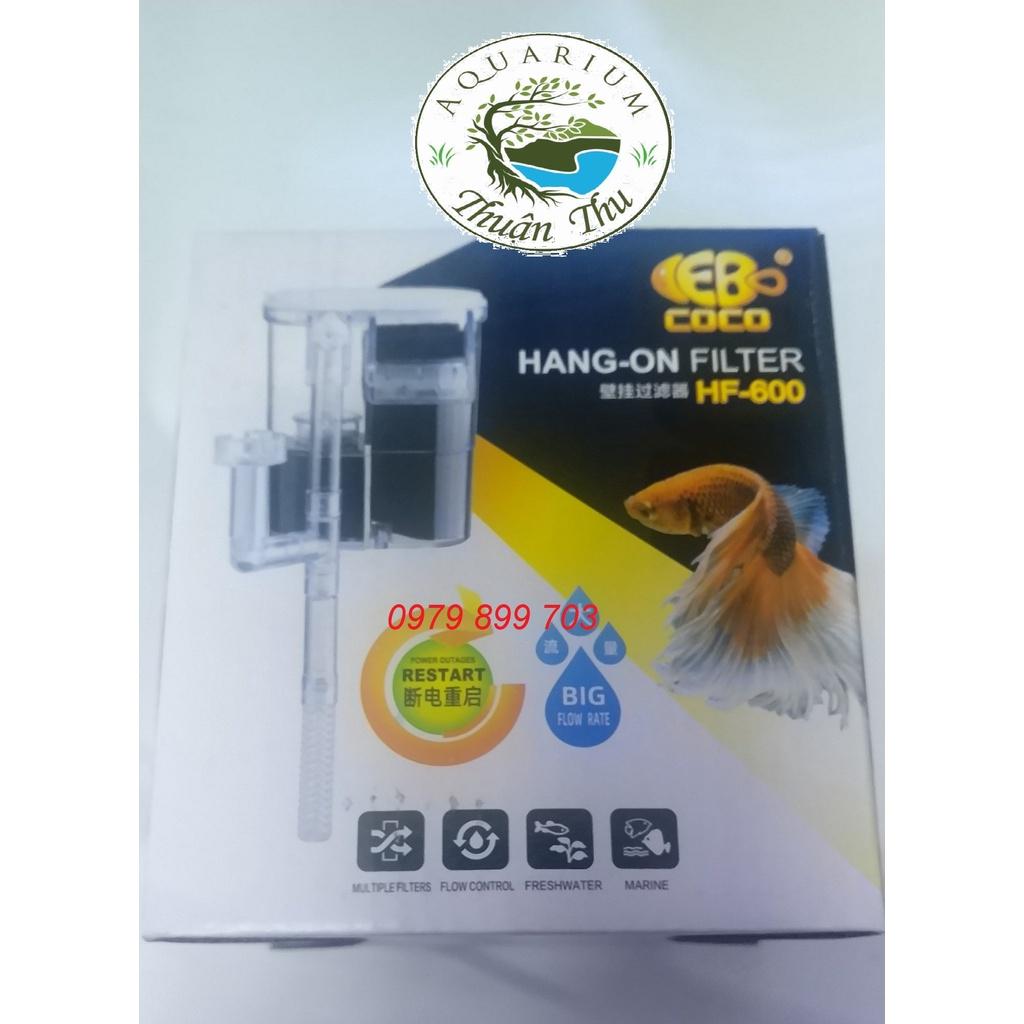 Máy lọc nước 4W treo thành hồ lọc thác COCO HF-600 cho hồ cá 40 cm trở xuống