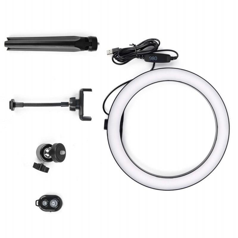 Ưu đãi đặc biệt Đèn chụp ảnh 12 inch Đèn sàn Đèn lấp đầy 10 inch rung điện thoại di động Đèn làm đẹp 26cm Đèn chụp ảnh tự sướng neo Đèn phát sóng trực tiếp