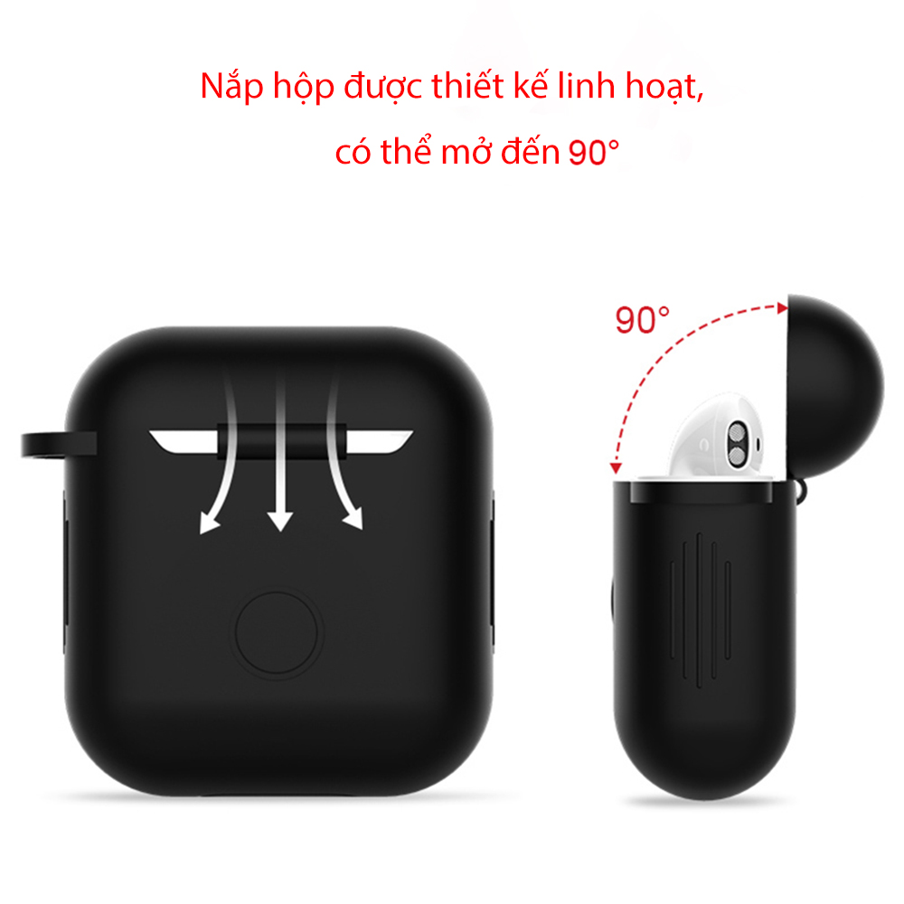 Hộp đựng tai nghe Airpods 1 - Silicone mịn Xanh 01 - Hàng Chính Hãng