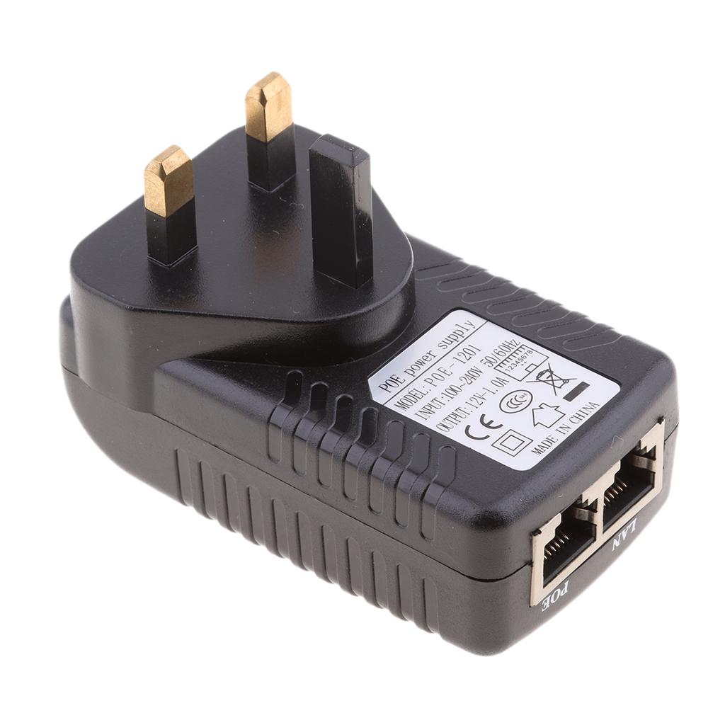 UK Plug 12V 1A Poe Power Supply For Networking Switch Router