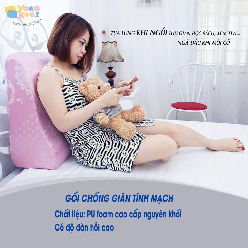 Gối kê chân giãn tĩnh mạch cao 28cm kê chân giảm phù nề chân, tê bì, vọp bẻ