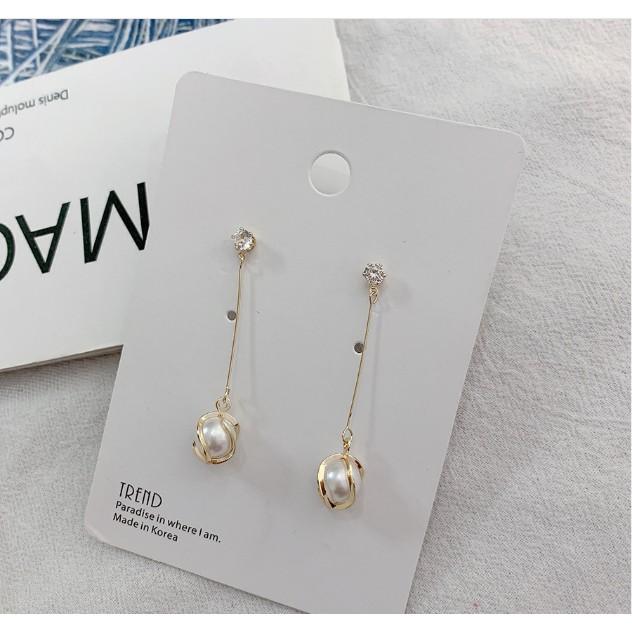 Hoa tai HẠT CHÂU BỌC KIỂU SỢI DÀI