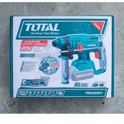 MÁY KHOAN ĐỤC BÊ TÔNG DÙNG PIN 20V 22MM TOTAL TRHLI2201 - HÀNG CHÍNH HÃNG