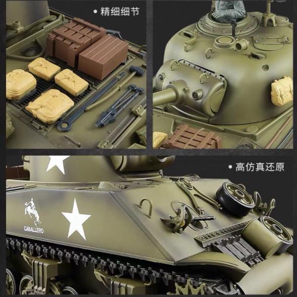 Xe tăng Henlong 1:16 Xe tăng điều khiển hạng nặng của Hoa kỳ M4A3 7.0
