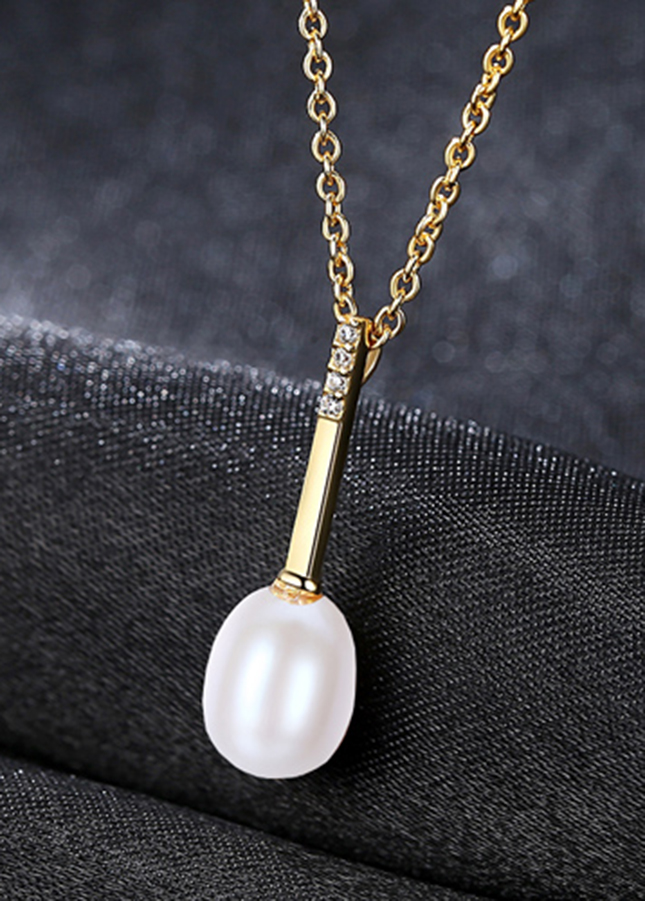 Dây Chuyền Ngọc Trai Cao Cấp DB2350 Cỡ Hạt 7x9 Bảo Ngọc Jewelry