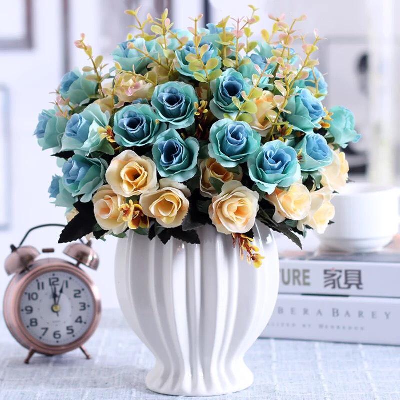Chậu Hoa Tú Cầu Cao Cấp Cắm Sẵn Tuyệt Đẹp - Lọ Hoa Để Bàn Nhiều Mẫu Trang Trí Nhà Cửa BH-007