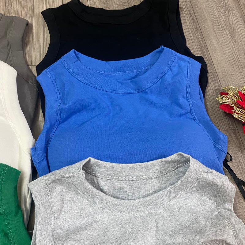 Áo thun nữ 3 lỗ croptop dây rút eo giản dị thời trang mùa hè 2023