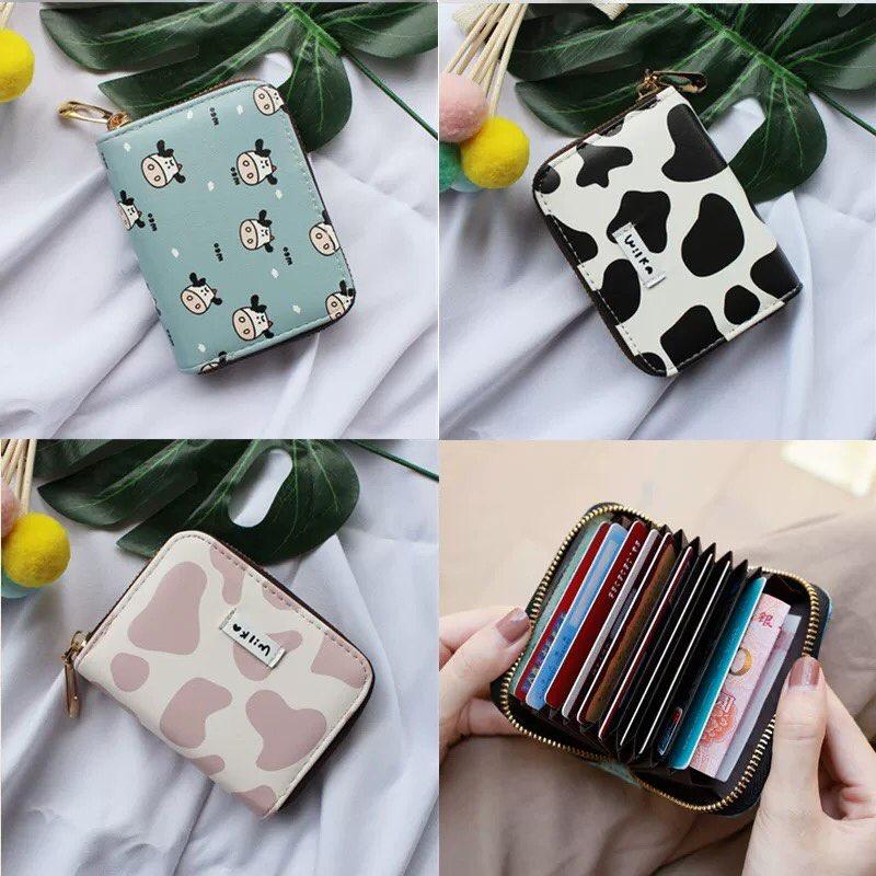 Ví bóp nữ mini bò sữa cute dễ thương giá rẻ nhỏ gọn bỏ túi nhiều ngăn thời trang Hàn Quốc cao cấp đẹp LUKADO VN40