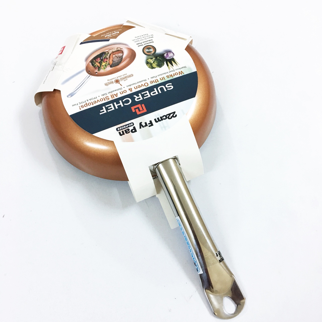 Chảo chiên cao cấp Hợp kim tráng men đáy từ 26cm Tay cầm chống nóng SC_F2026