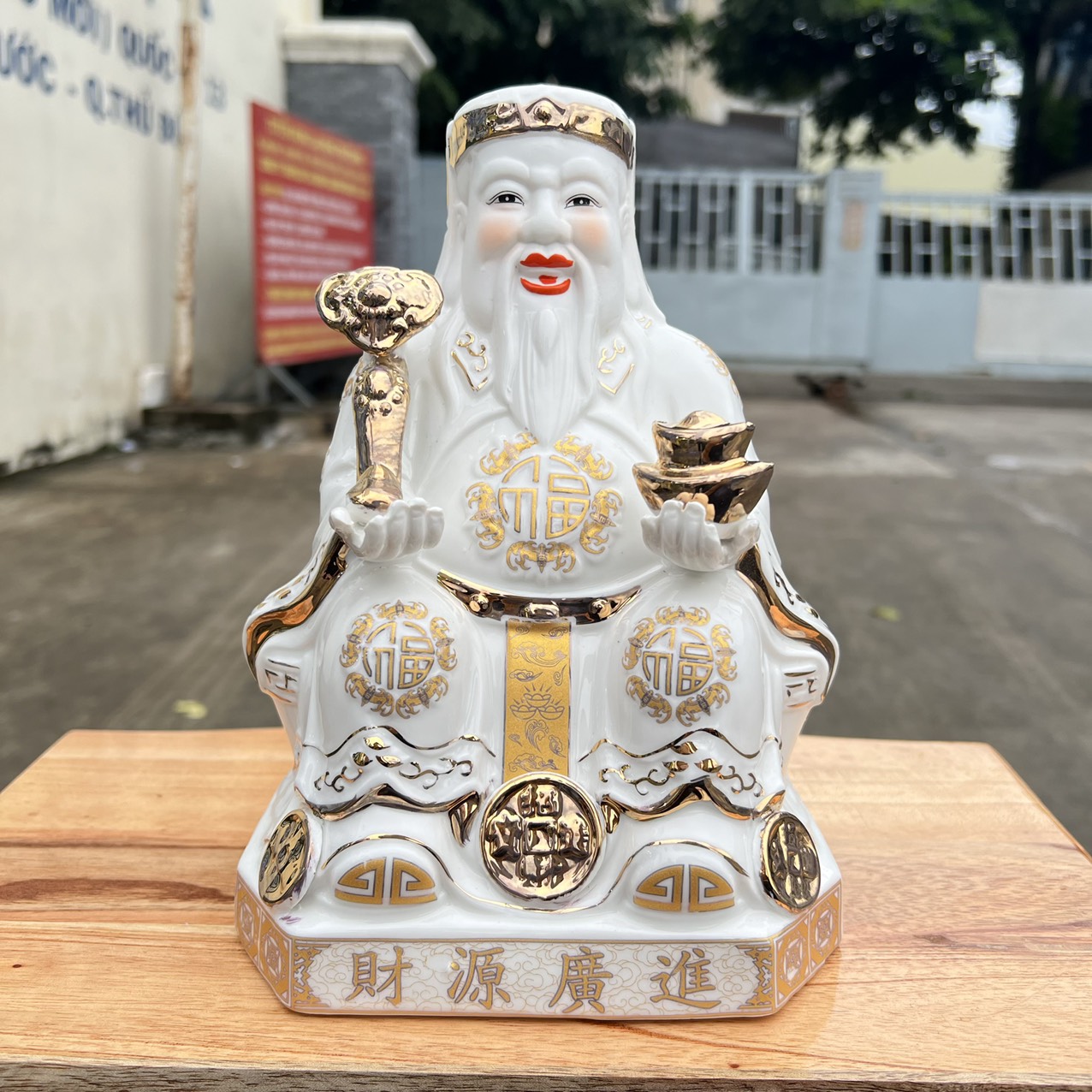 Tượng Thần tài Thổ Địa sứ cao cấp cao 22cm