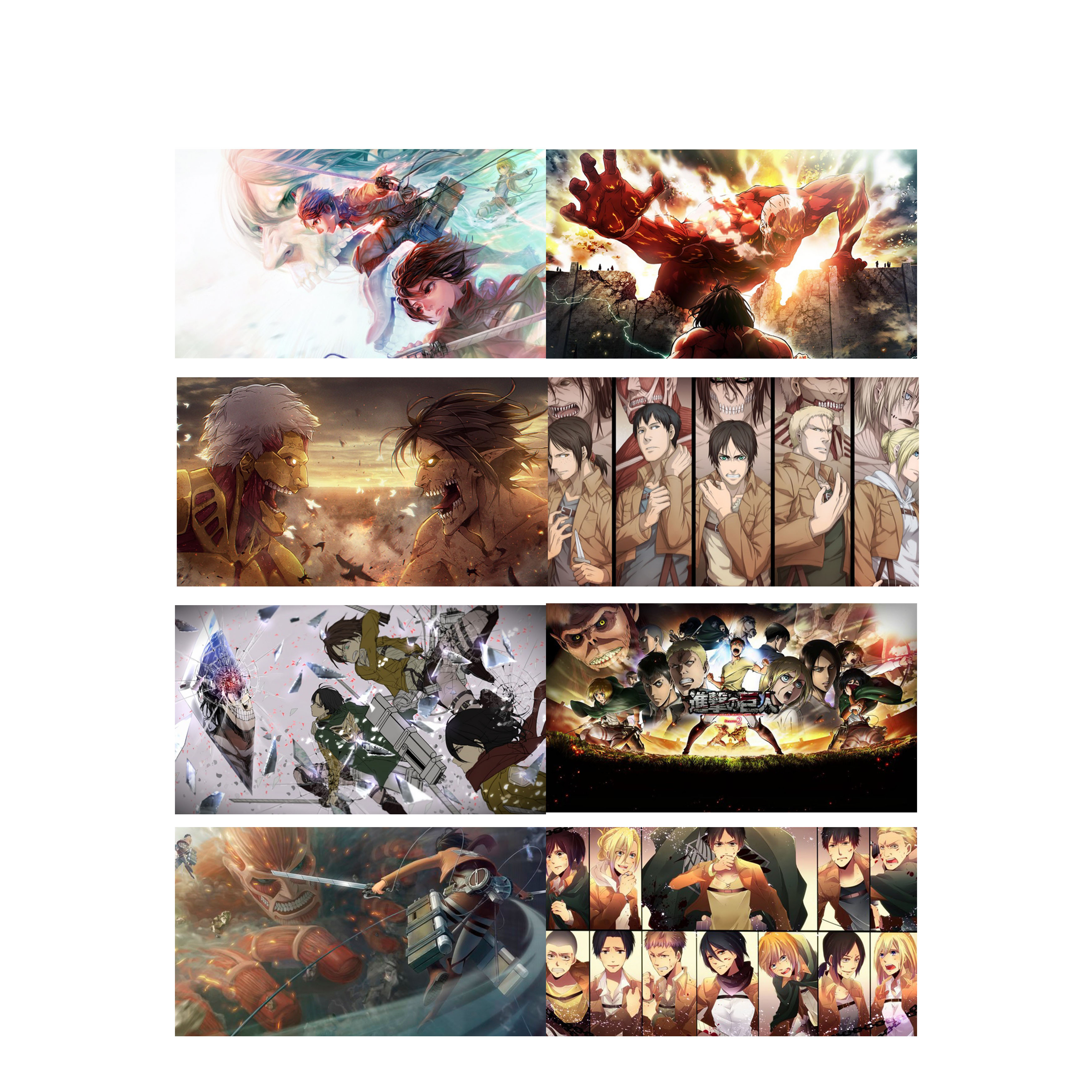 Poster 8 tấm A4 Attack On Titan Đại Chiến Titan anime tranh treo album ảnh in hình đẹp (MẪU GIAO NGẪU NHIÊN)