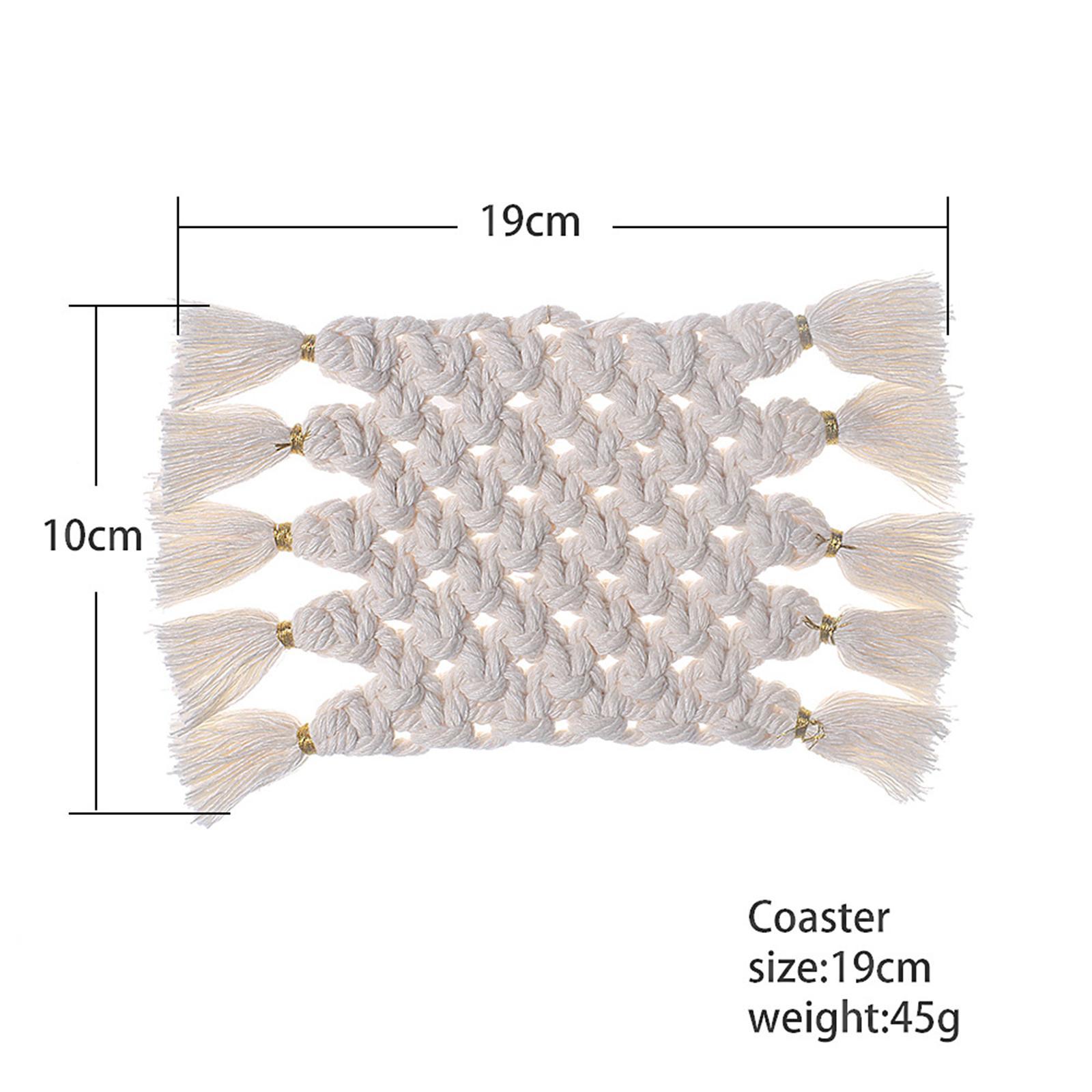Coasters Cup Pad Table Mats Non Slip Kitchen Dining Table Woven Tassels
