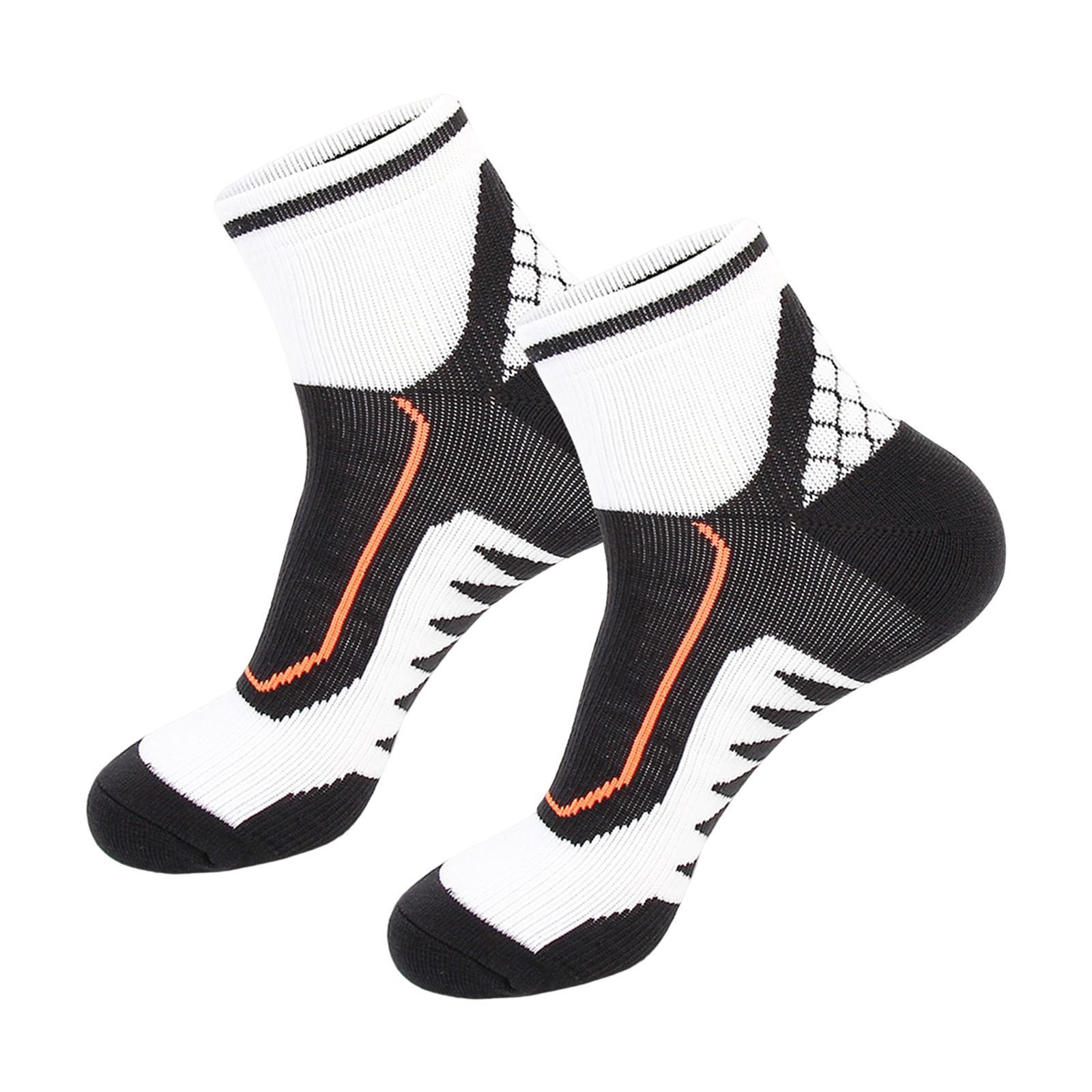 1 Pair Men Crew Socks Breathable Athletic Sports Ankle Socks for Football