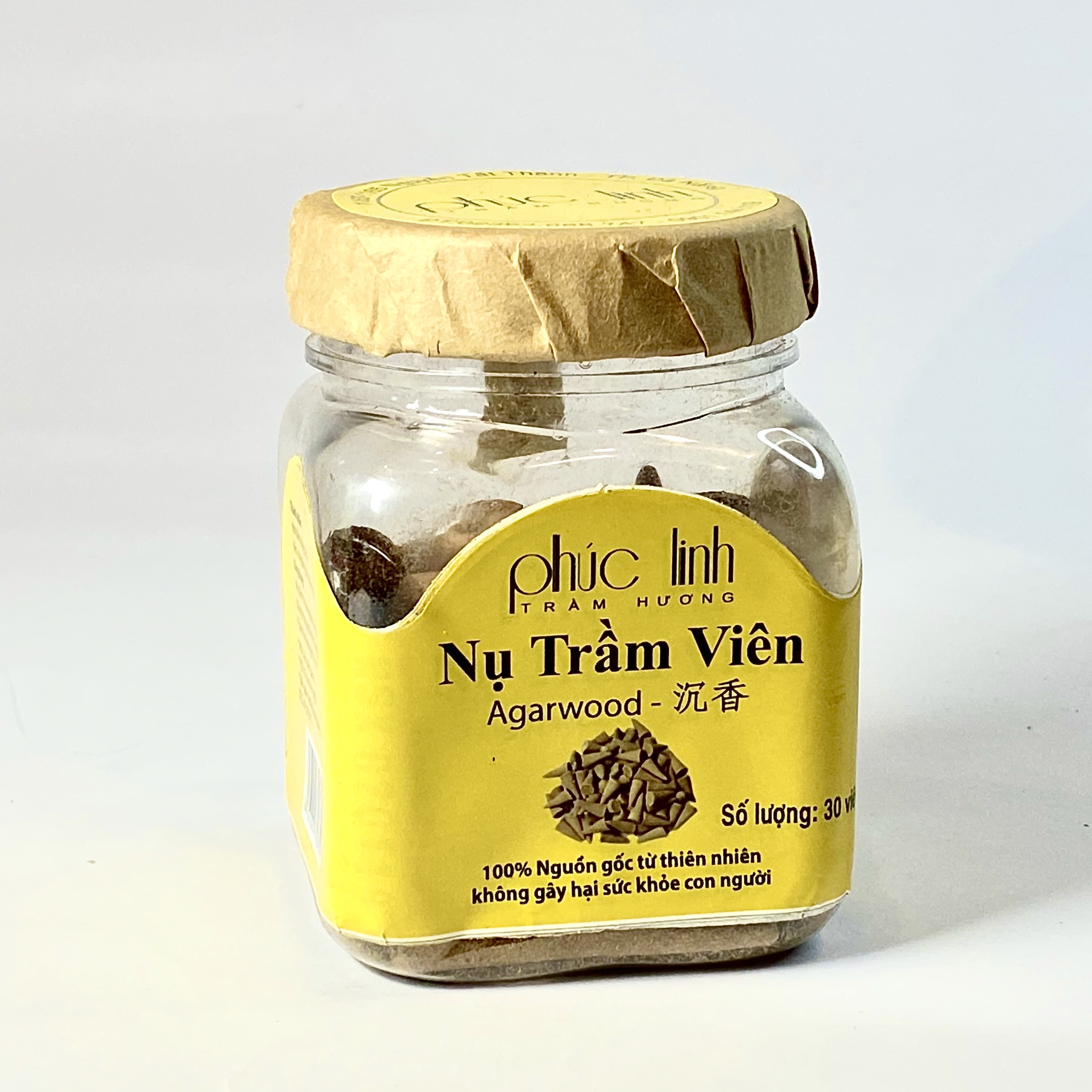 Nụ Trầm Hương Tháp Trầm Viên Đạn - Loại Đặc Biệt-30 viên-Trầm Hương Phúc Linh-Trầm Hương Nguyên Chất, Cam Kết Không Hương Liệu và Hóa Chất