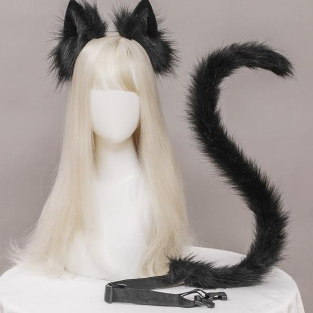 Bộ sản phẩm cài tóc và đuôi Mèo cosplay sexy