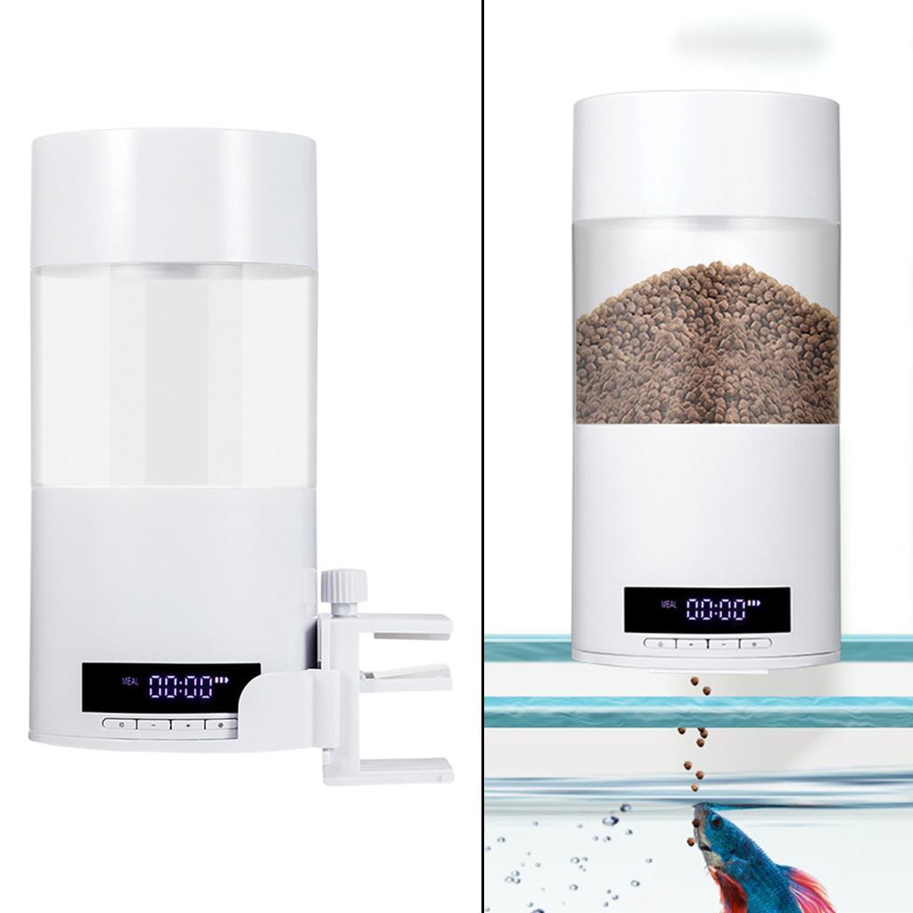 Auto Adjustable Fish Feeders Feeding Tank 500ml Pond Dispenser