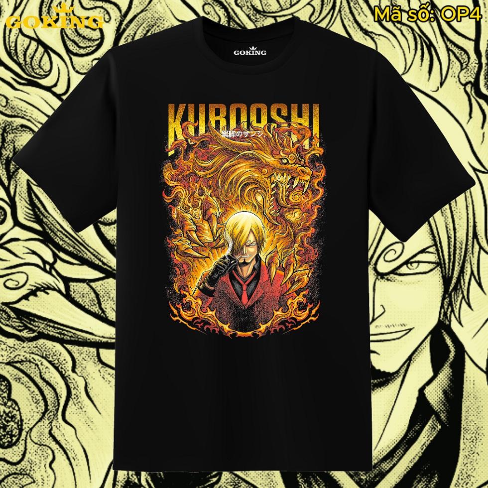 Áo thun Sanji siêu ngầu cho nam nữ teen trẻ em, mã OP4. Áo phông One Piece Đảo Hải Tặc cao cấp