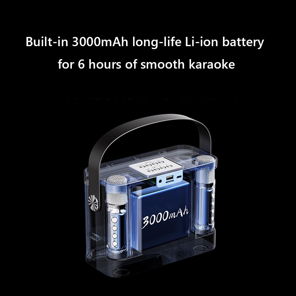 Máy karaoke Karaoke không dây cầm tay với loa di động mini di động micro mini di động mini di động רמק TOUR Color: Blue