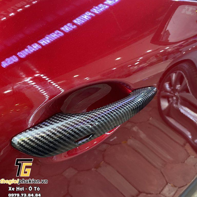 Ốp tay nắm cửa xe Mazda CX30, CX-30 nhựa ABS vân carbon cao cấp