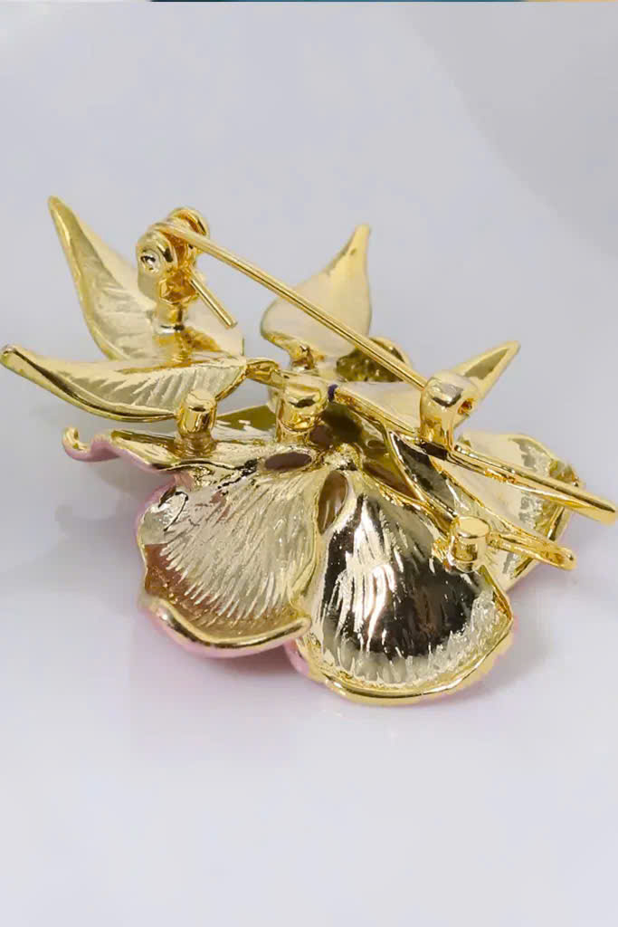 Trâm Cài Áo Vest, Áo Dài Hoa Đính Ngọc Trai Baroque Hồng thời trang thiết kế Hity ACC437