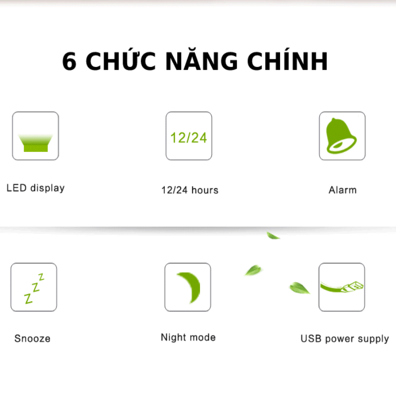 Đồng hồ LED 3D treo tường để bàn thông minh phong cách Hàn Quốc