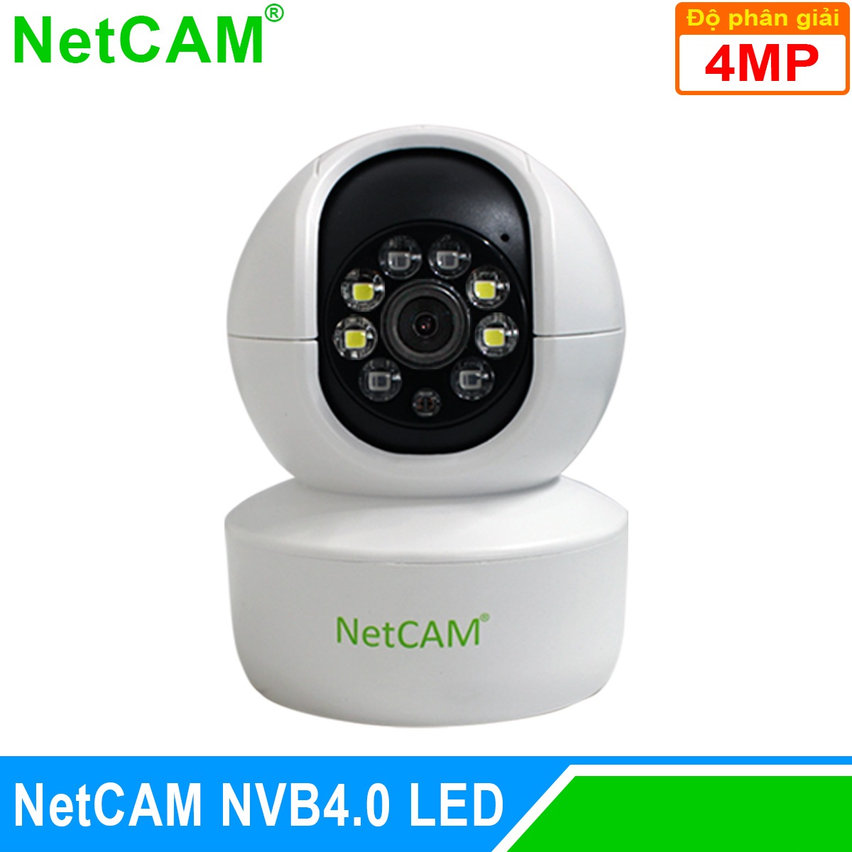 Camera IP wifi giám sát an ninh NetCAM NVB4.0, Độ phân giải 4.0MP, 4 đèn LED chiếu sáng - Hàng Chính Hãng