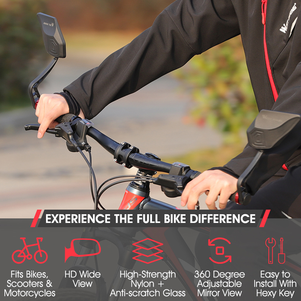 Cặp Gương chiếu hậu xe đạp WEST BIKING 360 °phù hợp các loại xe leo núi