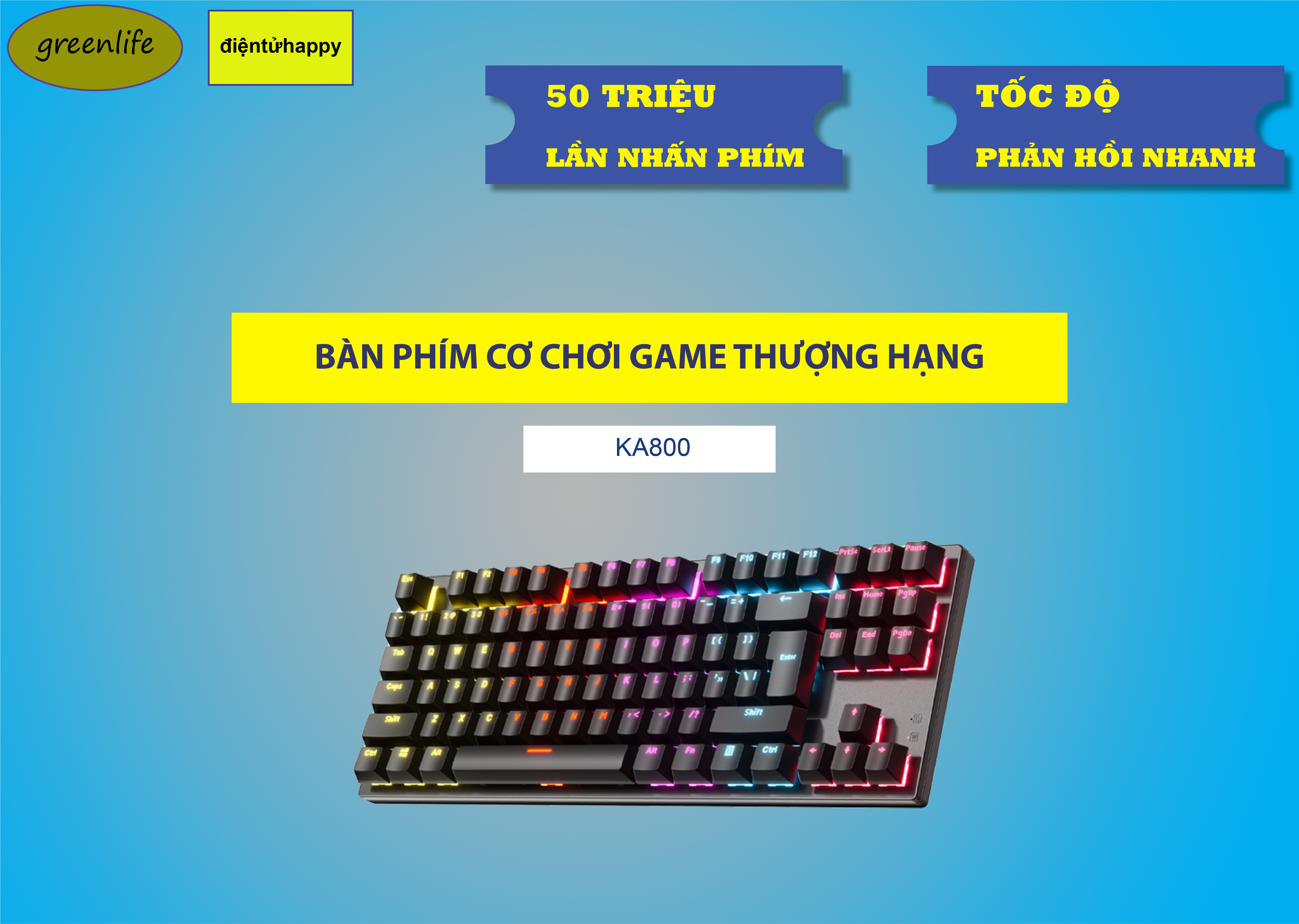 Bàn phím cơ chơi game thượng hạng KA800