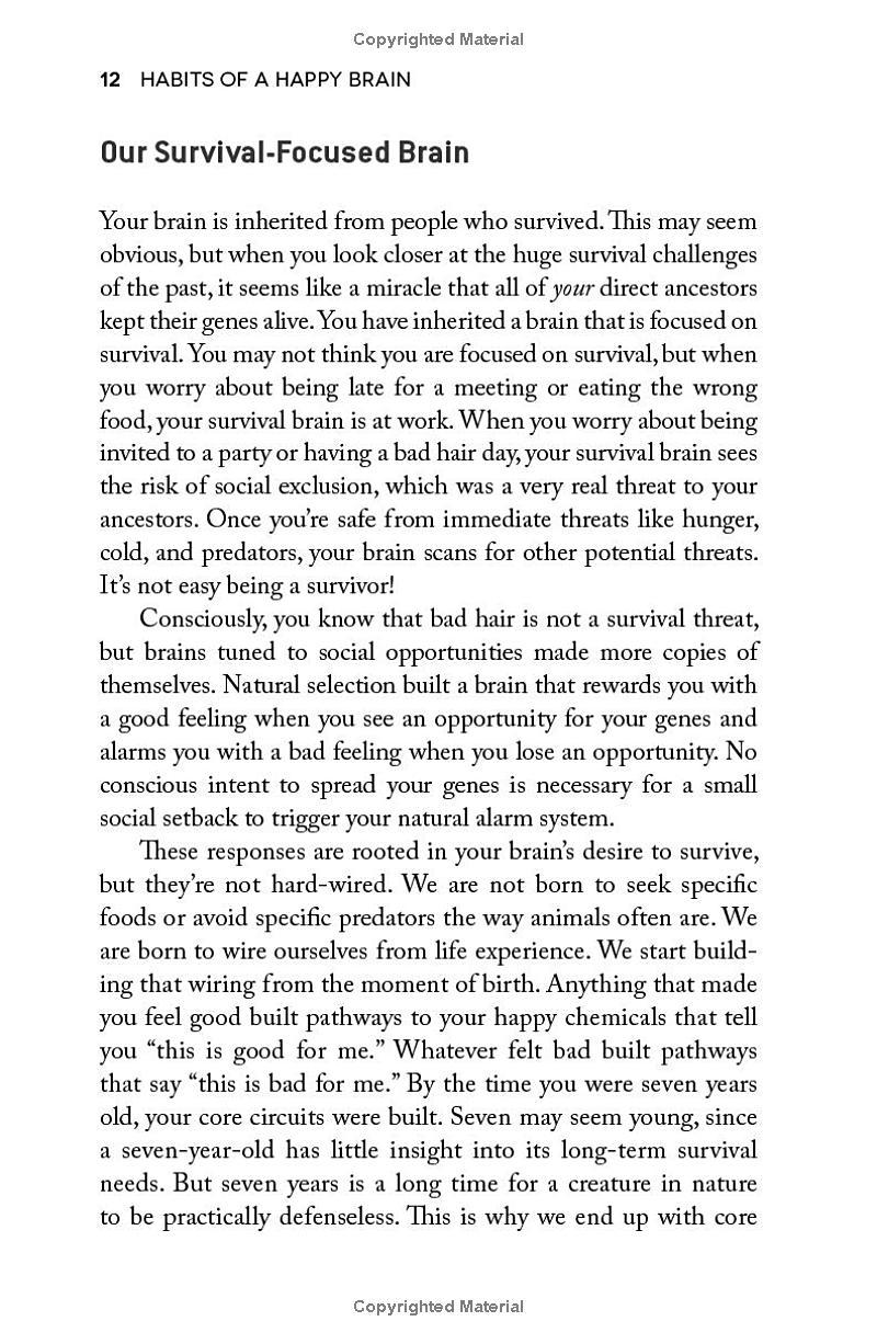 Sách ngoại văn: Habits Of A Happy Brain - Retrain Your Brain To Boost Your Serotonin, Dopamine, Oxytocin And Endorphin Levels