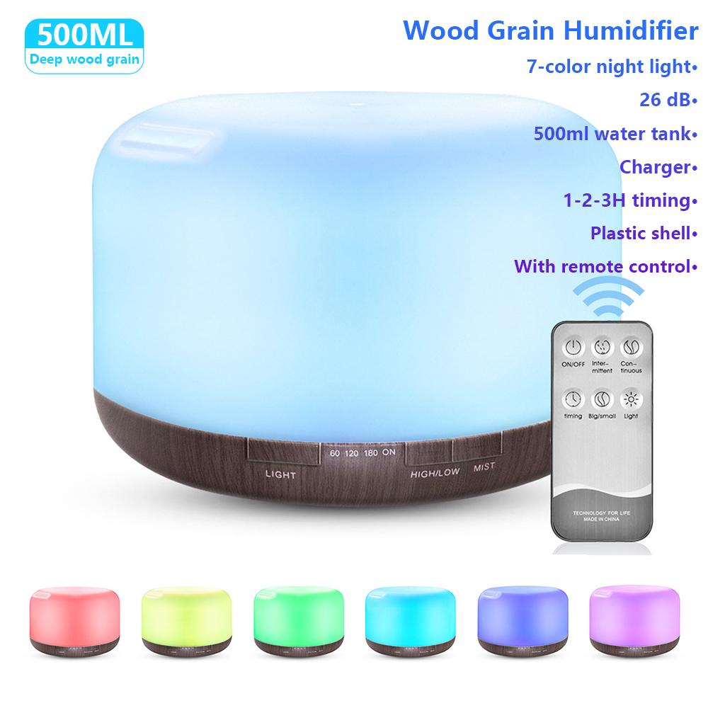 400Ml Điện Điều Khiển Từ Xa Máy Khuếch Tán Lọc Không Khí Hạt Gỗ Siêu Âm Xiaomi Máy Tạo Độ Ẩm Không Khí Làm Có Đèn LED Đèn Ngủ nhà
