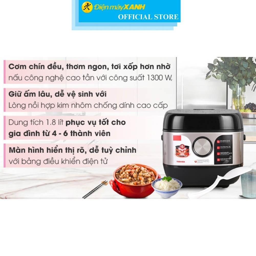 Nồi cơm cao tần Toshiba 1.8 lít RC-18IX1PV - Hàng chính hãng