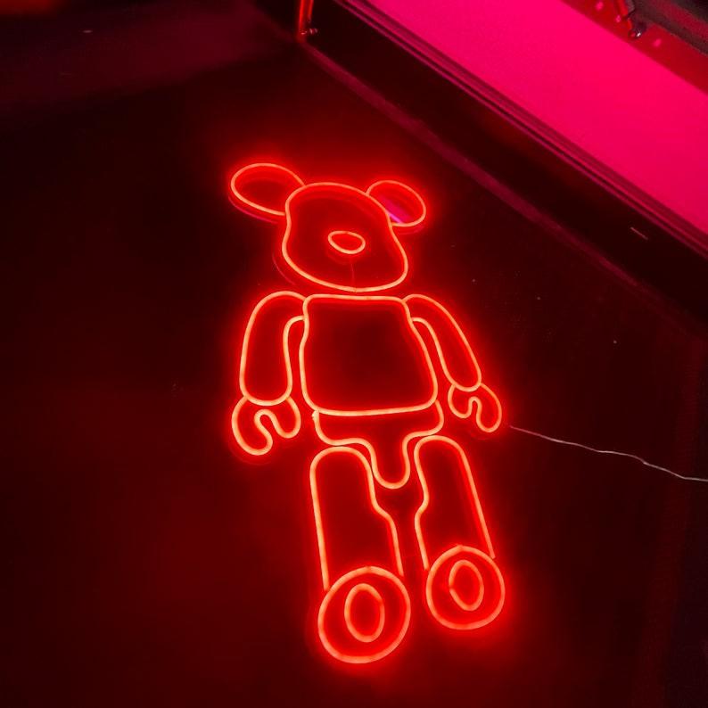 Đèn LED neon sign hình BEARBRICK | Saigonneonart | Sử dụng điện 12V | Chuyên dùng trang trí tường, trang trí phòng ngủ, trang trí nhà , trang trí quán coffee, trang trí cửa hàng.