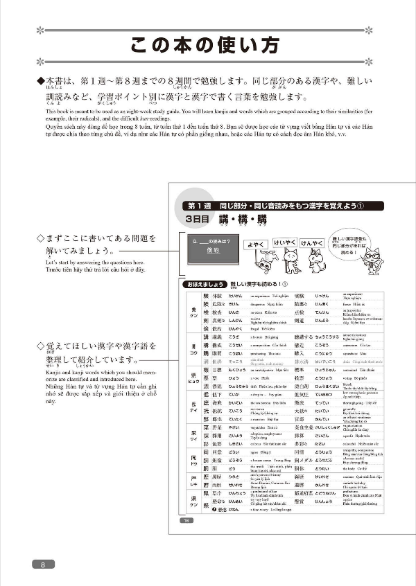 Nihongo So-Matome N1 Kanji (With English, Vietnamese Translation) (Japanese Edition)