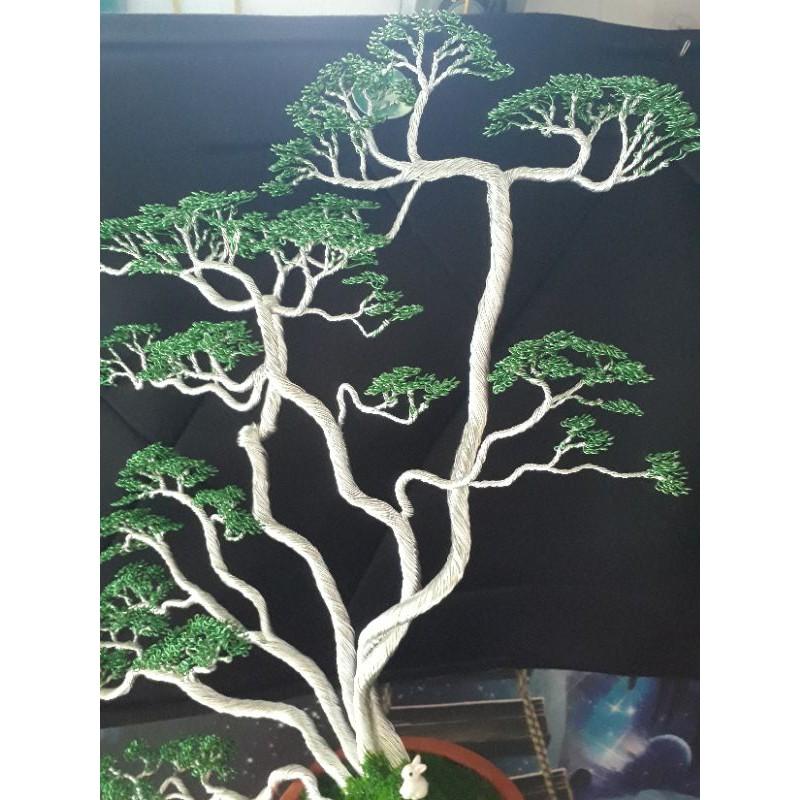 cây bonsai handmade bằng nhôm mạ màu.