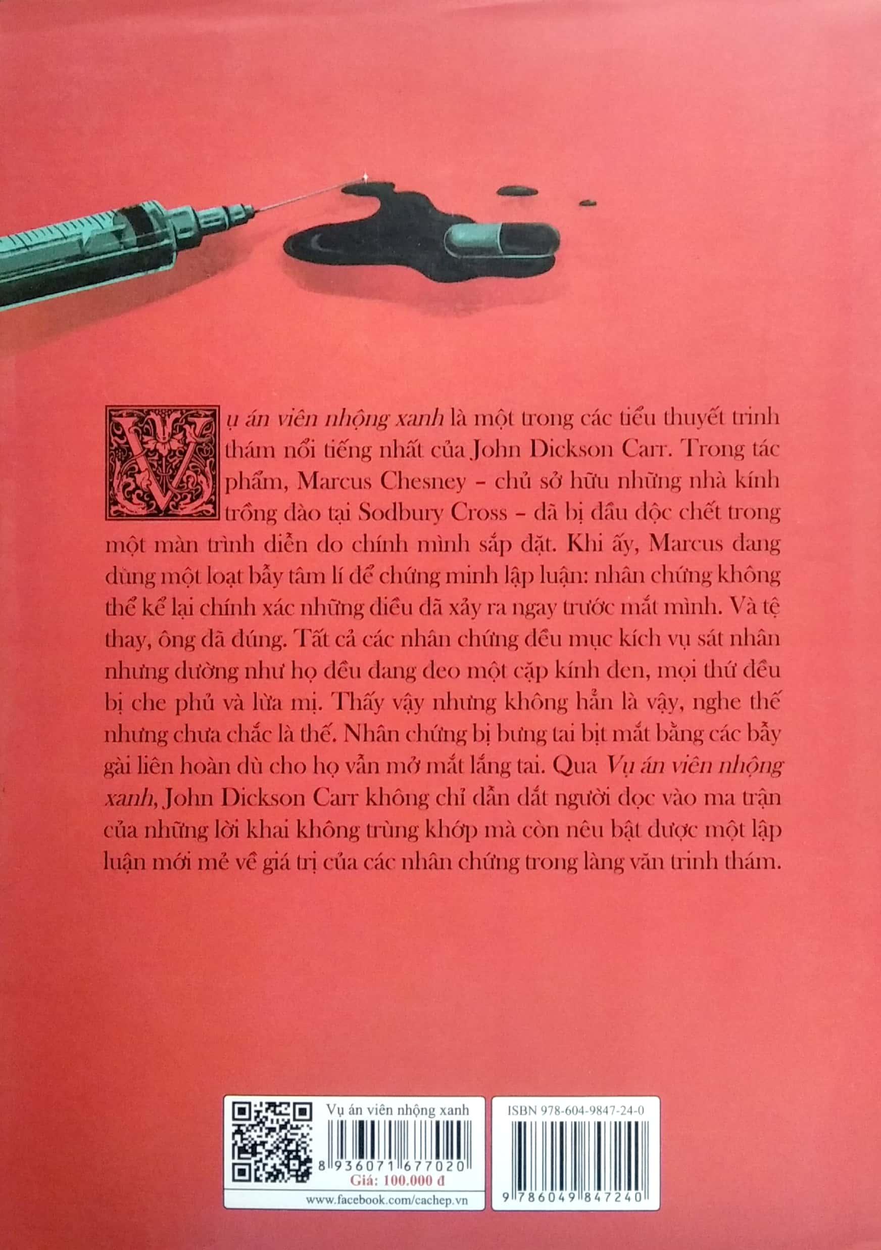 Sách Vụ Án Viên Nhộng Xanh