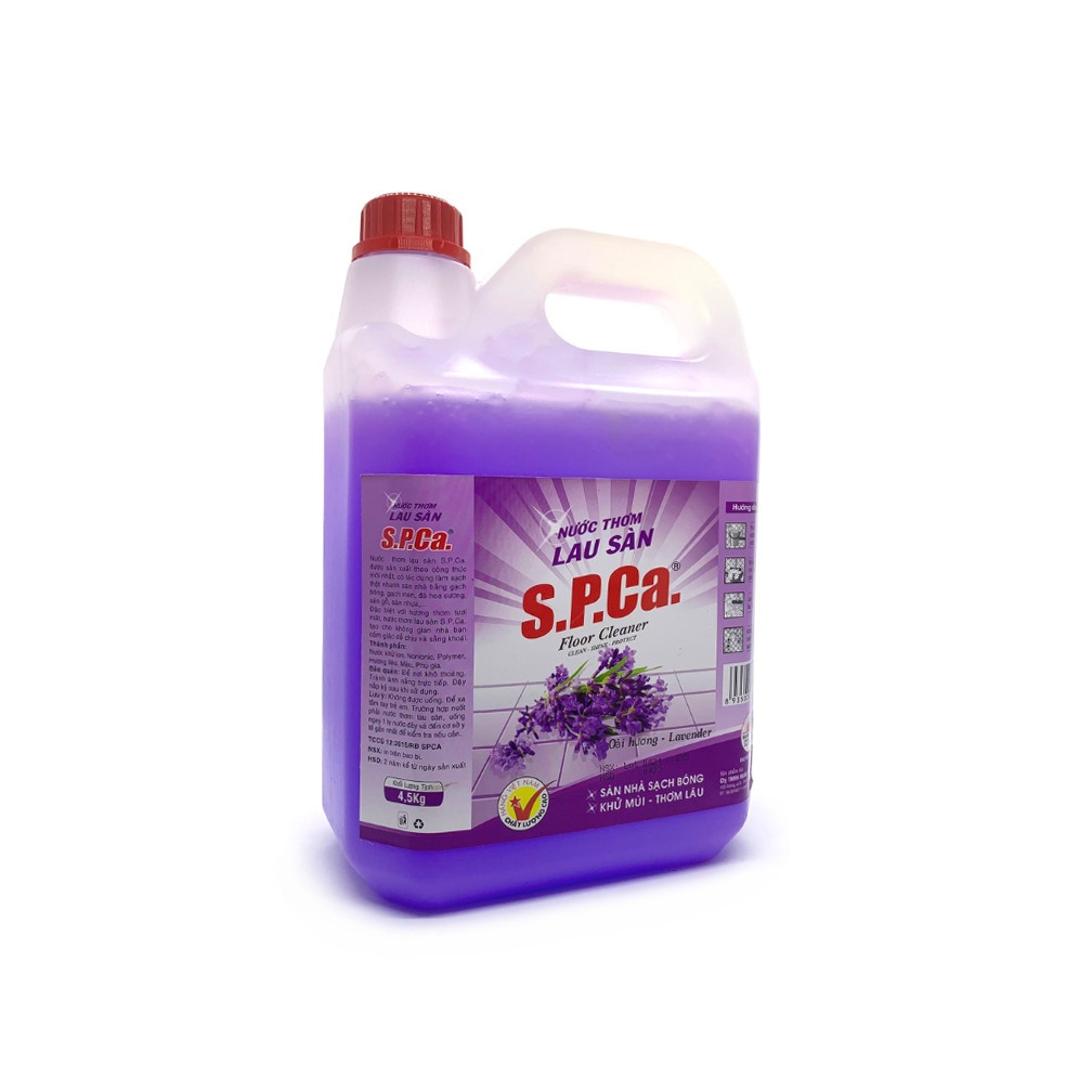 Nước Lau Sàn Nhà Gỗ SPCa 4.5Kg Cao Cấp Sả Chanh Và Hương Quế Giúp Khử Mùi Làm Sạch Sàn Nhà