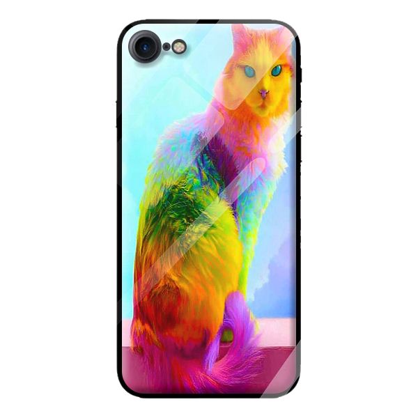 Ốp lưng kính cường lực cho iPhone 8 MÈO 3 - Hàng chính hãng