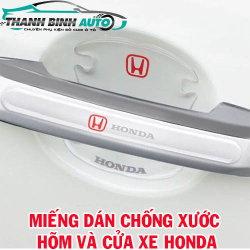 Miếng dán silicon chống xước hõm tay nắm cửa xe Honda