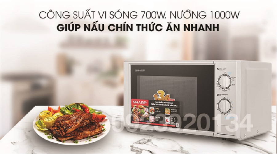 Lò vi sóng có nướng, 20 lít Sharp R-G228VN-SL