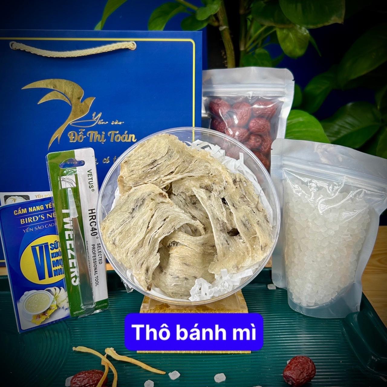 Yến thô tổ bánh mì già nở, kèm nhíp, táo đỏ, đường phèn - Yến sào Đỗ Thị Toán