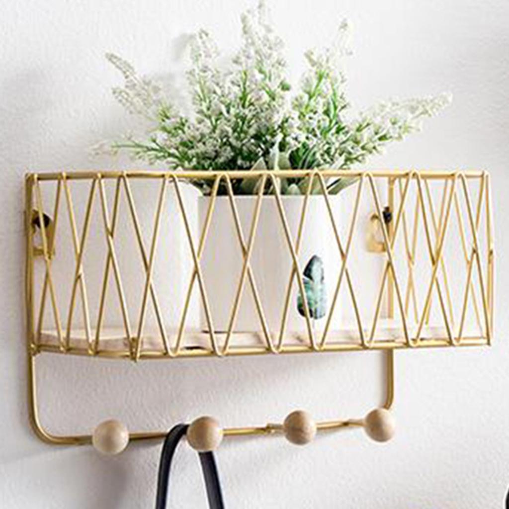2x Iron Key Holder Mail Rack Entryway Hooks Coat Mail Organizer for Hallway