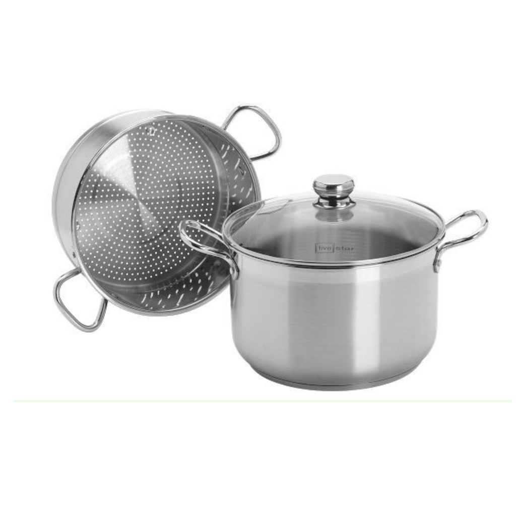 Sét nồi xửng hấp 3 đáy Fivestar từ 28 cm