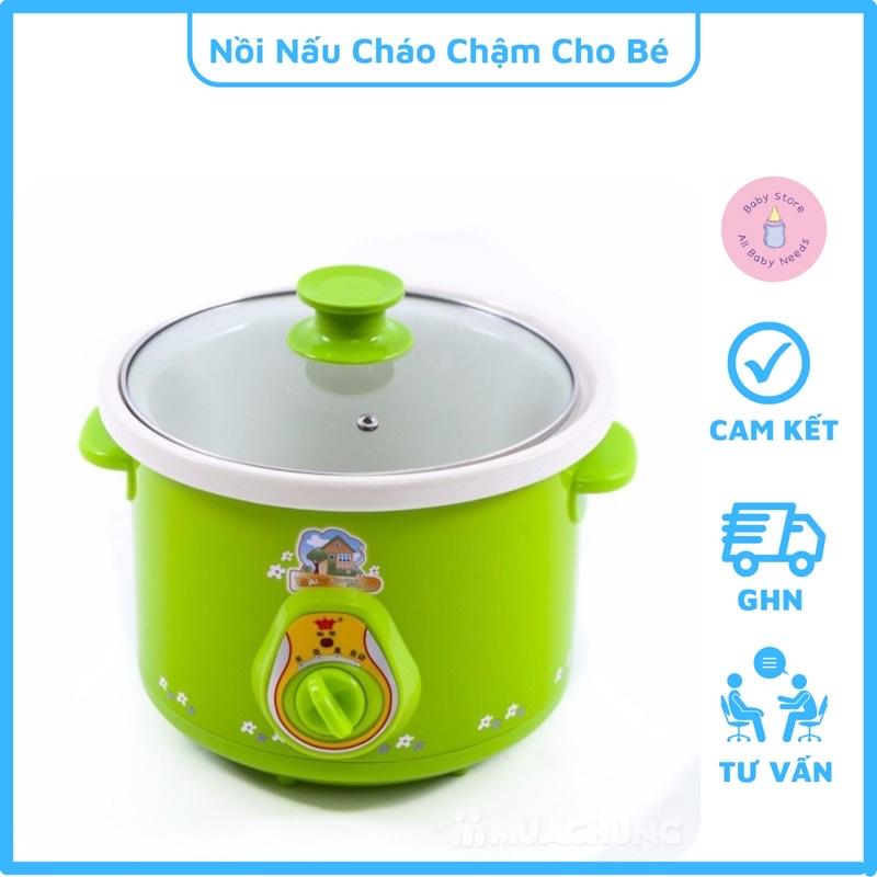 Nồi Nấu Cháo Chậm Cho Bé 1.5l, Hầm Đa Năng, Kho Cá Thịt, Lõi Sứ Cao Cấp