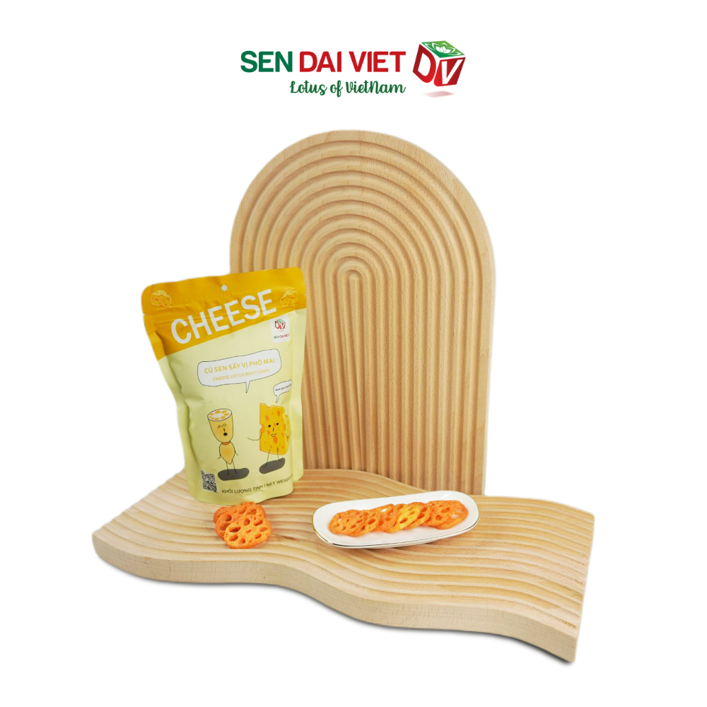 Củ Sen Sấy- Nguyên Vị, Vị Phô Mai, ĐV- Sen Đại Việt- 2 Gói- Gói 35g