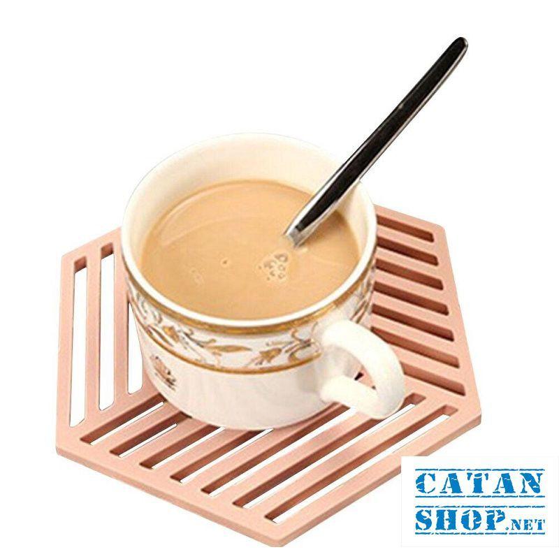 5 Miếng lót nồi silicon chịu nhiệt tốt hình lục giác chống trượt  GD254-LNLucgiac-5
