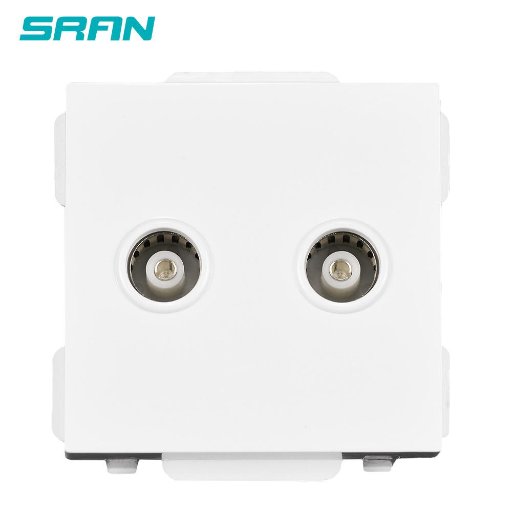 SRAN 52*52 Dual TIVI TREO TƯỜNG Ổ Cắm 2 Băng Đảng Truyền Hình Module Phụ Kiện Thích Hợp Cho 86*86 Tấm Chức Năng giao Diện