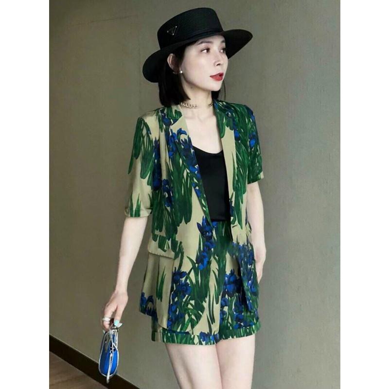 SET BỘ VEST ĐÙI HỌA TIẾT CAO CẤP